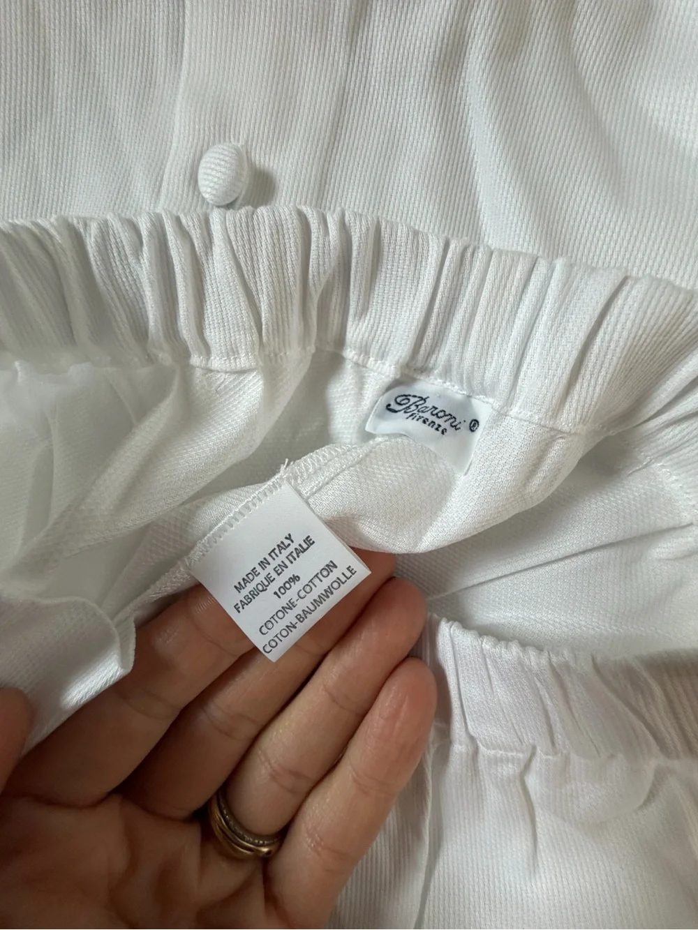 Baroni Firenze Boys White 2-Piece Short Set Size 4 Made in Italy